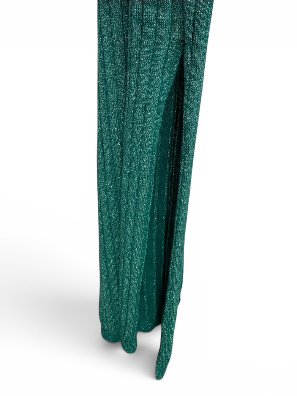 House of Harlow 1960 Mercury Knit Maxi Dress Aquamarine w/ Metallic Thread Small - Picture 6 of 9